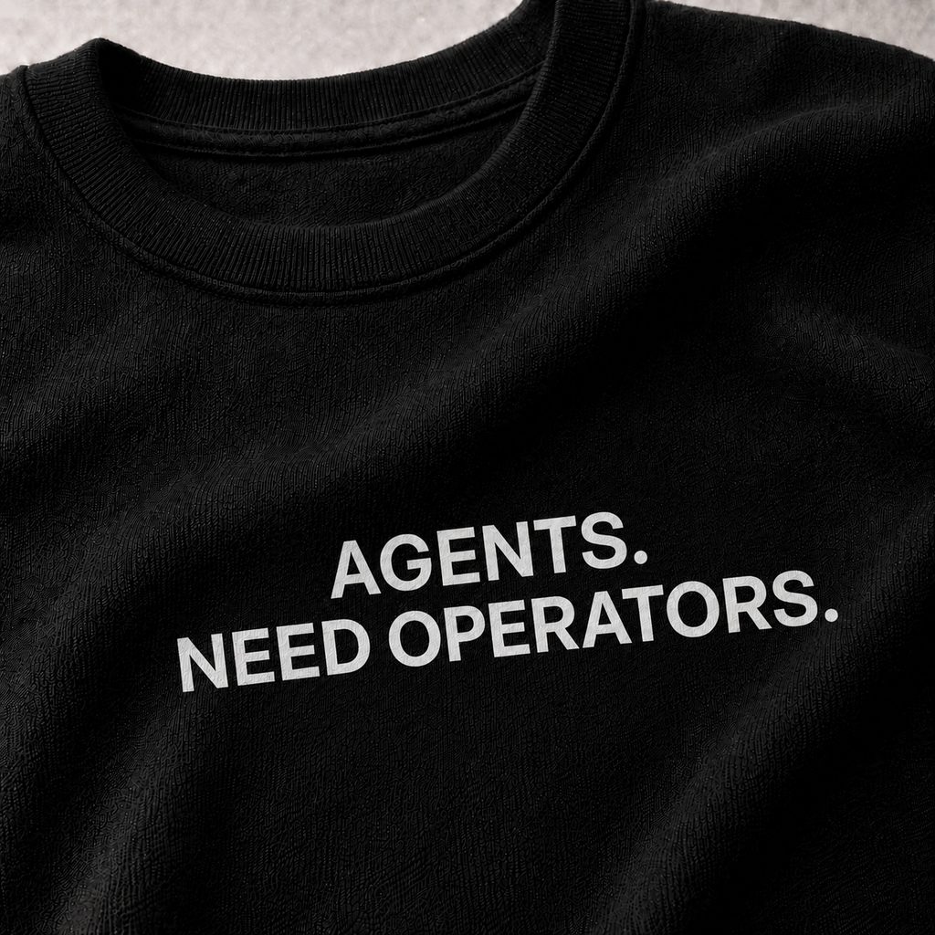 AGENTS. NEED OPERATORS. black oversized terry t-shirt by BYTWEAR - fabric and print detail
