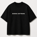 BORING SOFTWARE black oversized terry t-shirt by BYTWEAR - product photo 1