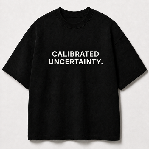 CALIBRATED UNCERTAINTY. black oversized terry t-shirt by BYTWEAR - front view