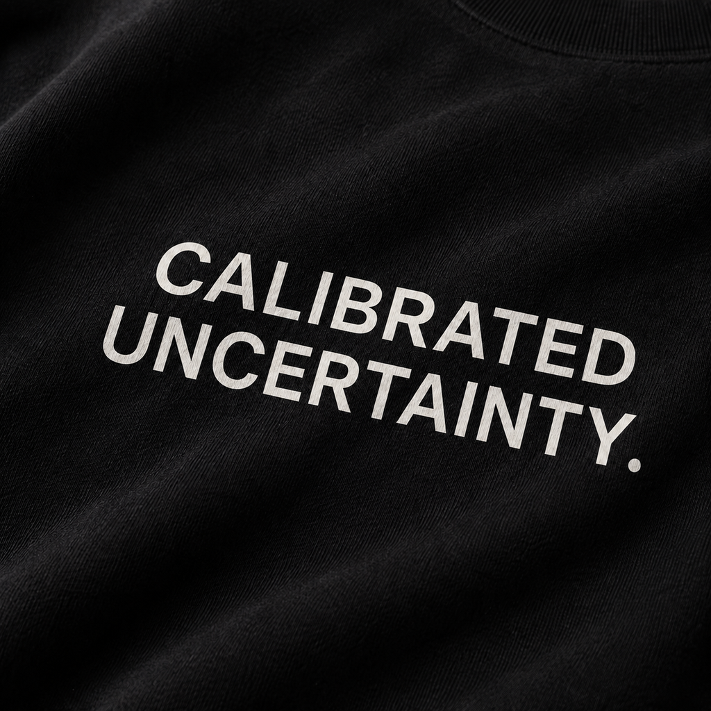 CALIBRATED UNCERTAINTY. black oversized terry t-shirt by BYTWEAR - fabric and print detail