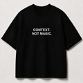 CONTEXT. NOT MAGIC. black oversized terry t-shirt by BYTWEAR - front view