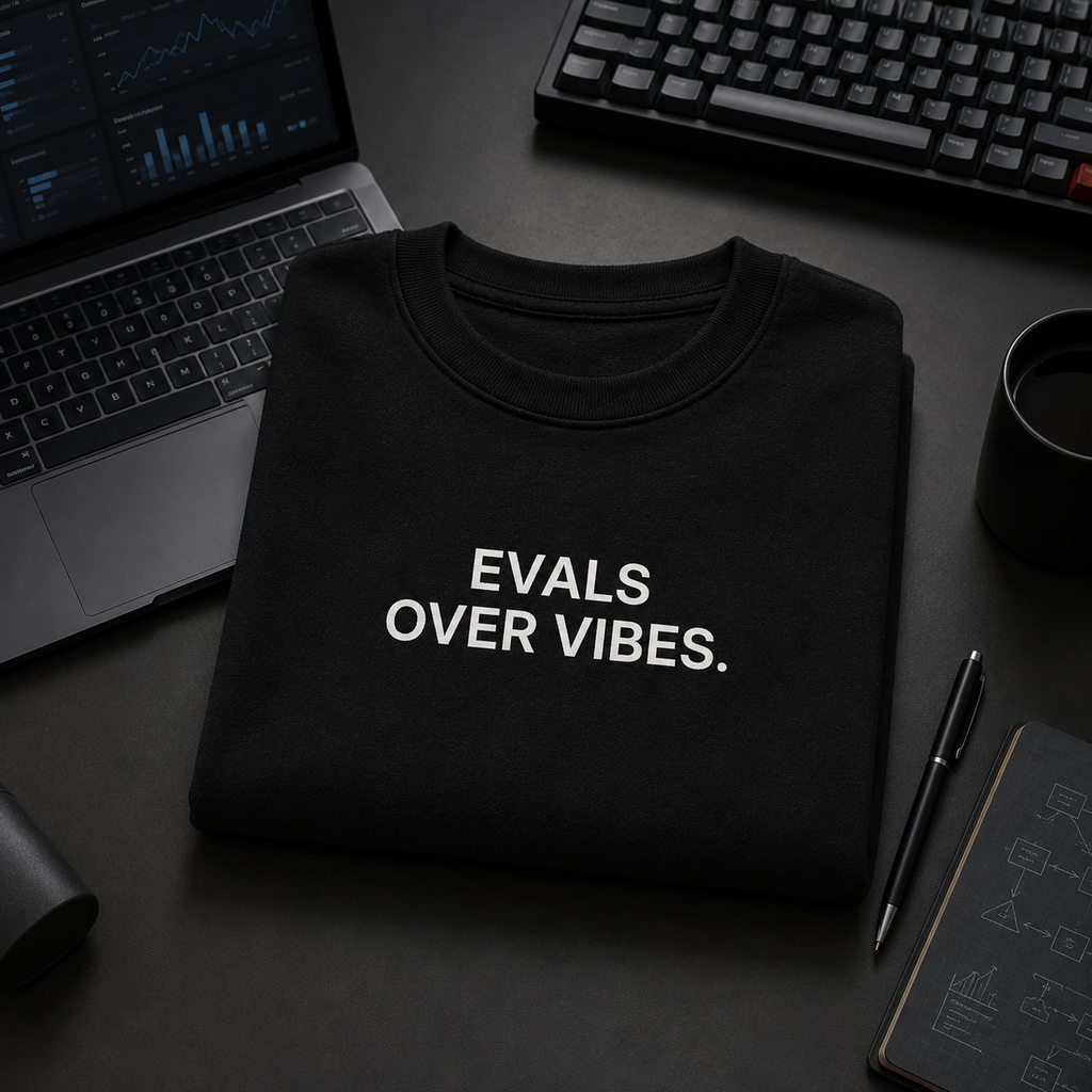 EVALS OVER VIBES. black oversized terry t-shirt by BYTWEAR - worn by model