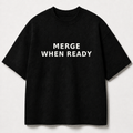 MERGE WHEN READY black oversized terry t-shirt by BYTWEAR - product photo 1