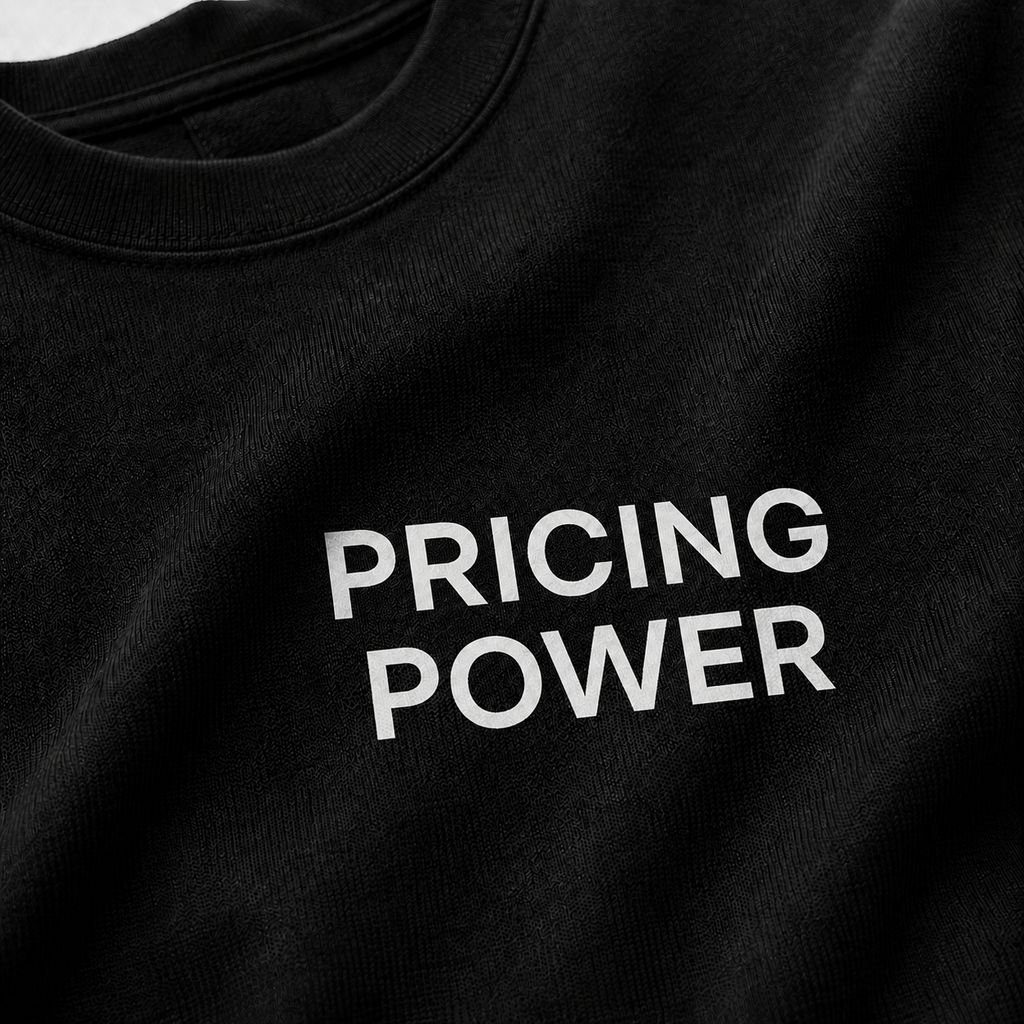 PRICING POWER black oversized terry t-shirt by BYTWEAR - fabric and print detail