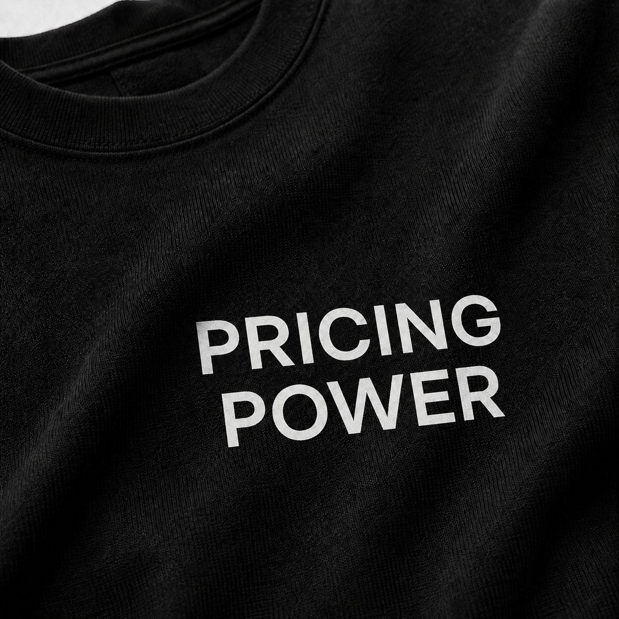 PRICING POWER black oversized terry t-shirt by BYTWEAR - fabric and print detail