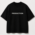 PRODUCTION black oversized terry t-shirt by BYTWEAR - product photo 1