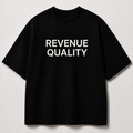 REVENUE QUALITY black oversized terry t-shirt by BYTWEAR - front view
