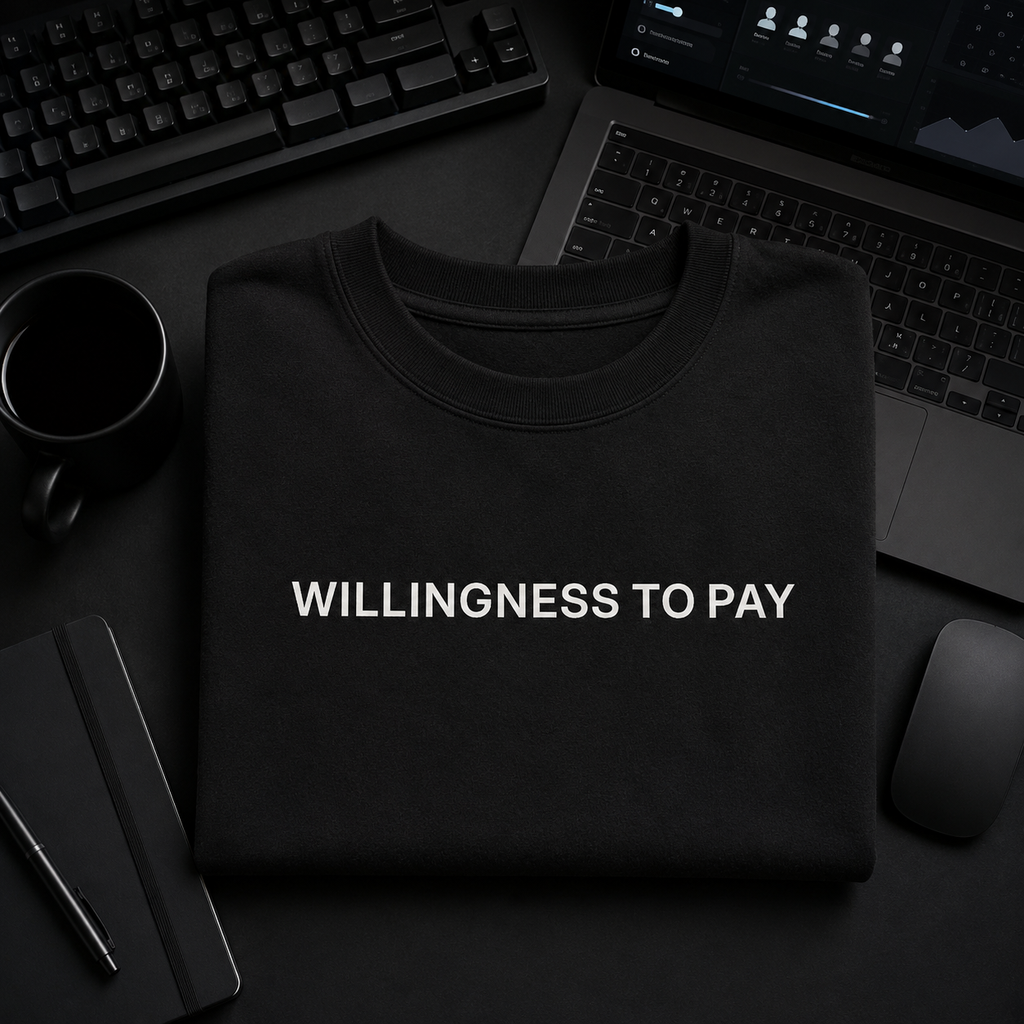 WILLINGNESS TO PAY black oversized terry t-shirt by BYTWEAR - product photo 3