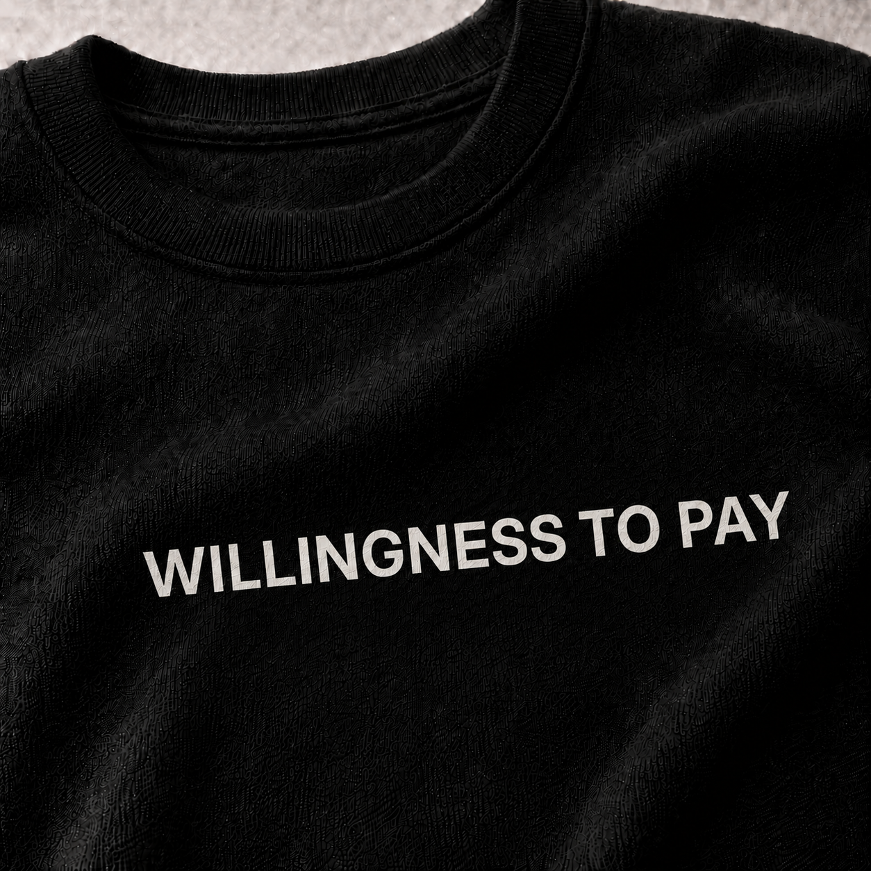 WILLINGNESS TO PAY black oversized terry t-shirt by BYTWEAR - product photo 4